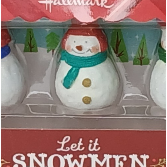 Set of 5 Hallmark Let It Snowmen Christmas Tree Mini Ornament Set - Picture 4 of 7